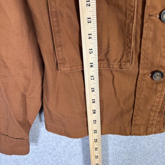 Lulus Utility Jacket XS Rust Canvas Military Army Quiet Luxury Streetwear Field - Picture 5 of 9